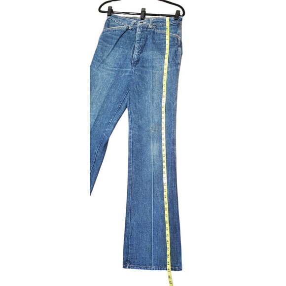 70s 7 long Viceroy jeans, deadstock, high waisted, high rise Size 32 L - Picture 10 of 12